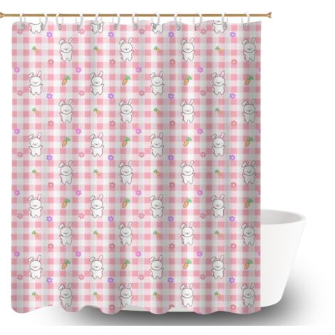 Rideau de bain imprimé polyester 180x180 stylé bâche de douche pour maison de campagne (1/5)