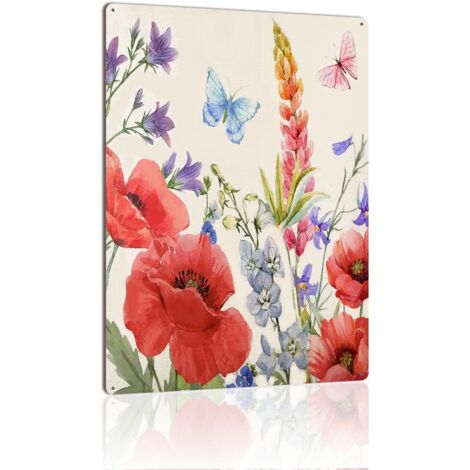 Plaque Métallique Décorative Rétro pour Bar de Ville Jardin, Nature et Élégance pour les Soirées 40x30 cm. (1/5)