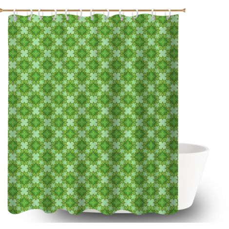 Rideau de douche en polyester 180x180 infroissable bâche de douche pour avec accessoires assortis (1/5)