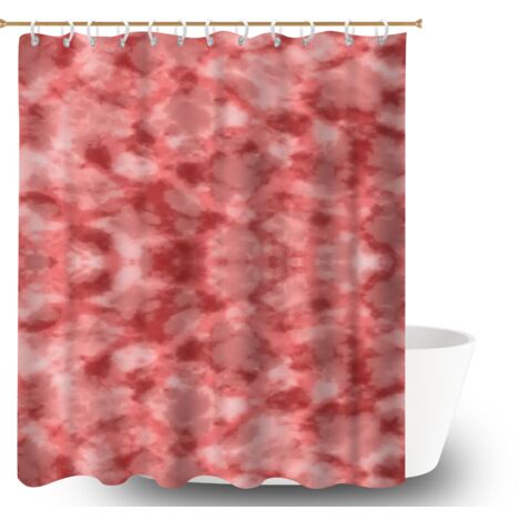 Voile de douche fluide en polyester 180x180 avec 12 œillets housse de baignoire pour un printemps fleuri dans la salle de bain (1/5)