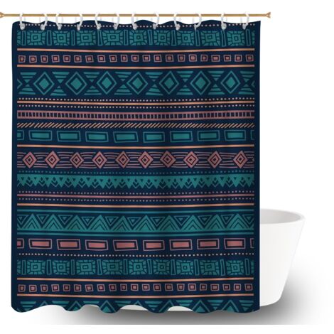 Rideau de bain imprimé polyester 180x180 moderne bâche polyester douche pour personne à mobilité réduite (1/5)