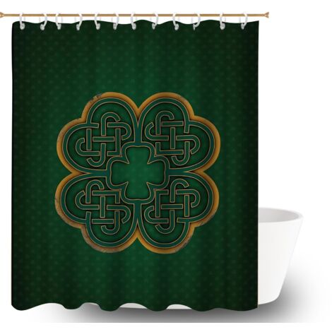 Rideau de bain imprimé polyester 180x180 stylé polyester pour salle de bain pour logement étudiant (1/5)