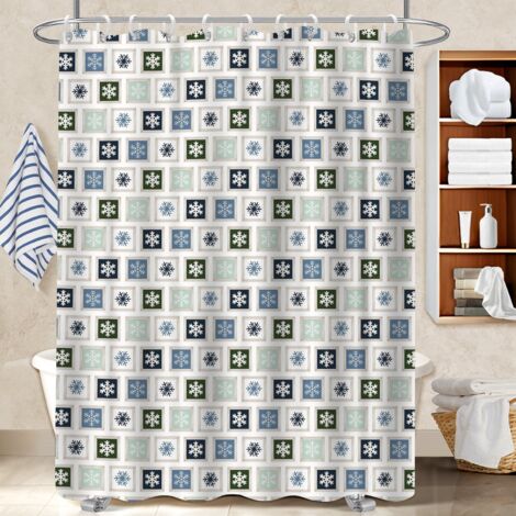 Voile de douche polyester 180x180 séchage rapide bâche de douche pour un coin douche ressourçant (1/5)