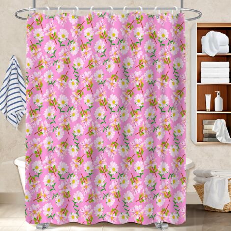Rideau de douche en polyester 180x180 infroissable protection douche pour une déco moderne (1/5)