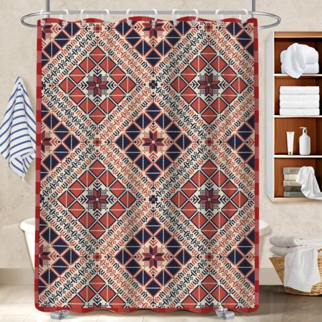 Rideau de douche en polyester 180x180 imperméable bâche polyester douche pour optimiser un petit espace (1/5)