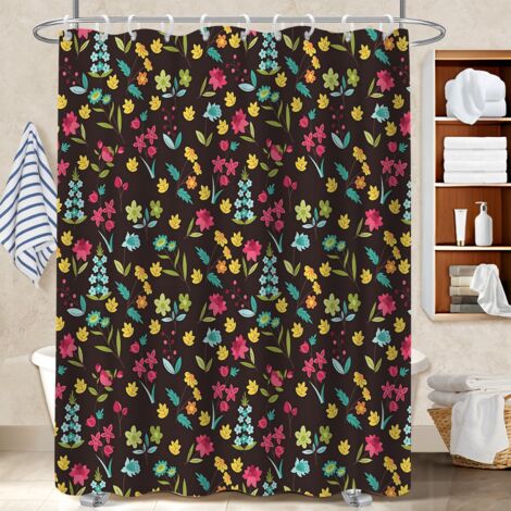 Rideau de bain imprimé polyester 180x180 résistant polyester pour salle de bain pour les amateurs de déco (1/5)