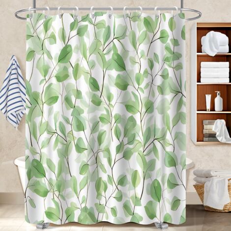 Rideau de douche imperméable en polyester 180x180 tissu respirant rideau étanche pour hôtel / airbnb (1/5)