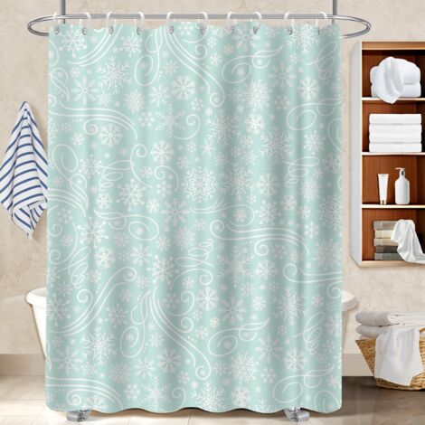 Rideau douche polyester 180x180 artistique polyester pour salle de bain pour idéal location saisonnière (1/5)