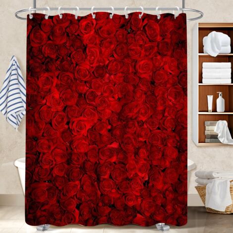 Kit rideau de douche en polyester 180x180 Élégant protection douche pour logement étudiant (1/5)