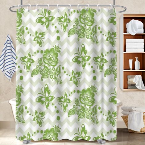 Rideau de douche tissu polyester 180x180 aéré bâche de douche pour les fêtes de fin d’année (1/5)
