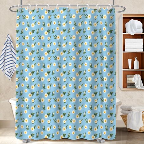 Rideau de douche tissu polyester 180x180 tissu respirant rideau séchage rapide pour hôtel / airbnb (1/5)