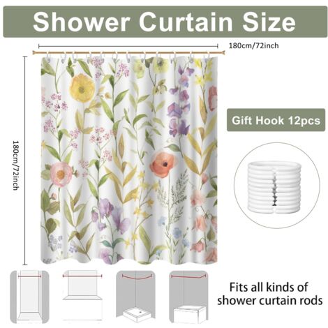 Cache Rideau Polyster Rideau de douche imperméable en polyester 180x180 bordure lestée cache ...