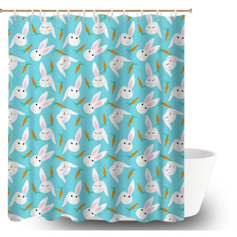 Kit rideau de douche en polyester 180x180 Étanche housse de baignoire pour maison de vacances au bord de la mer (1/5)
