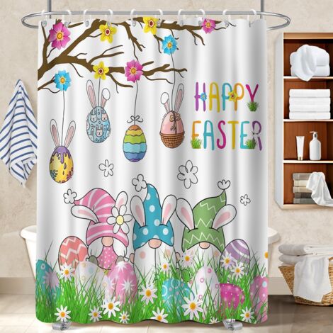 Rideau de bain en polyester 180x180 robuste rideau étanche pour dans une salle de bain design (1/5)