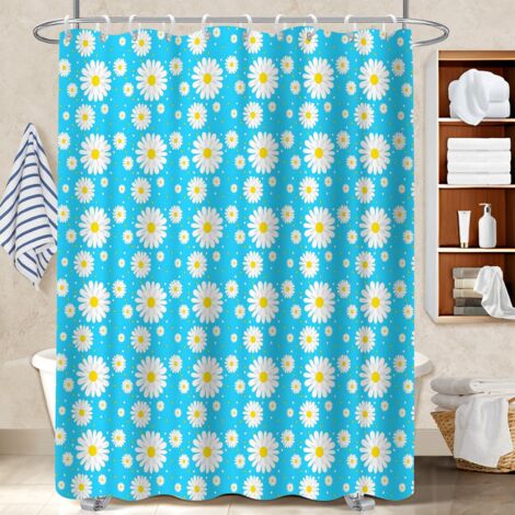 Kit rideau de douche en polyester 180x180 tendance protection douche pour délimiter l’espace dans une salle de bain ouverte (1/5)