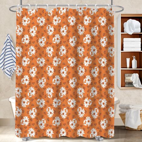 Rideau de bain imprimé polyester 180x180 design voile de douche pour cacher un carrelage un peu vieillot (1/5)