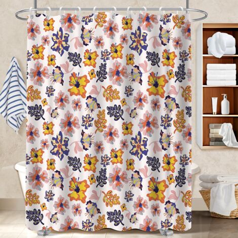 Rideau de bain en polyester 180x180 déco d‘intérieur rideau étanche pour maison de vacances au bord de la mer (1/5)
