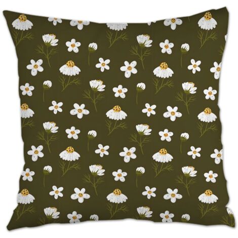 Housse de coussin carrée standard 45x45cm maison douce confortable pour décoration de maison et de chambre à coucher (1/5)