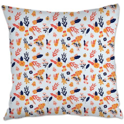 Housse de coussin 45x45 cm carrée à fermeture éclair invisible pour chambre salon (1/5)