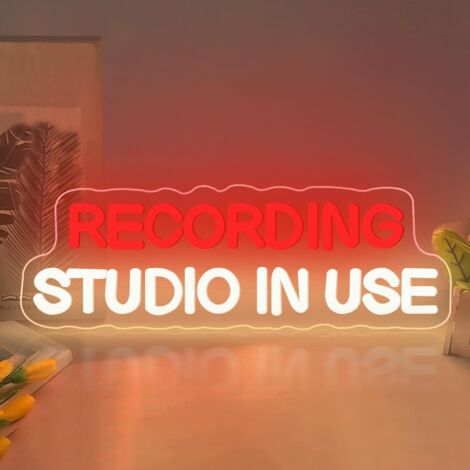 Lumières néon pour studios d'enregistrement, dimmables, alimentées par USB, murales, idéales pour les studios d'enregistrement, les studios de musique et les chambres. (1/5)