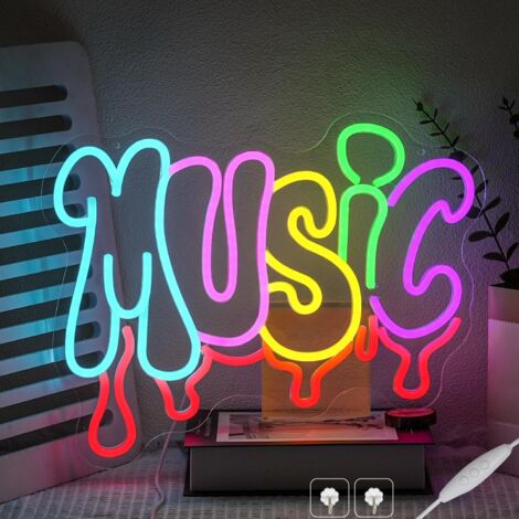 « Musique envoûtante » : néons, lumières LED à intensité variable pour la musique live, idéaux pour les chambres, salles de jeux, bars, fêtes et clubs (1/5)
