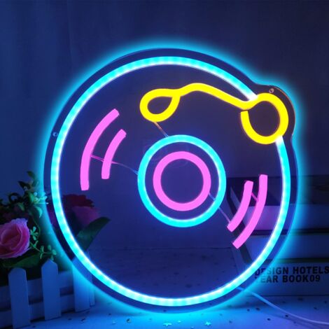 Lumières néon vinyle, intensité variable, idéales pour chambres, bars, anniversaires, Noël, hôtels, studios d'enregistrement (1/5)