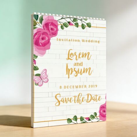 Cadre en briques de construction, cadeau pour saint valentin (1/5)