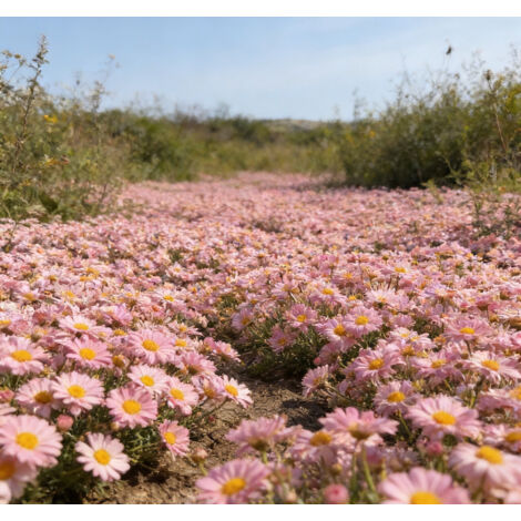 Graines de petites marguerites roses 10000 – Floraison Abondante – Mélange Non-OGM – Convient pour le jardin, le balcon et les pots – Décoration de jardin extérieure – Prairie de fleurs sauvages (1/5)