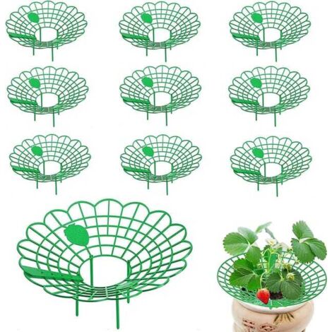 Lot de 10 supports pour plantes – Tuteurs pour fraises et légumes – Support de jardin pratique pour maintenir les plantes (1/5)