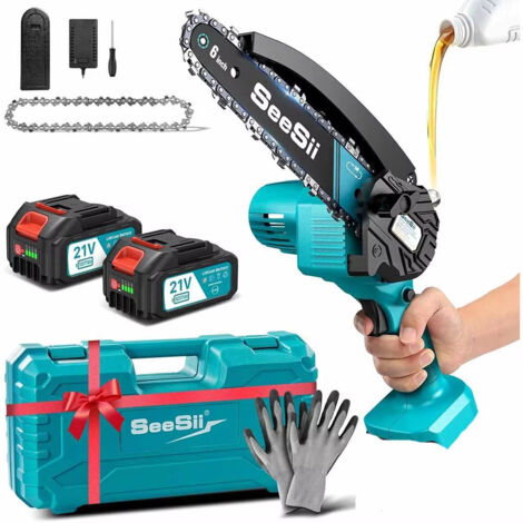 Mini tronçonneuse sans fil 6 pouces – Scie batterie Makita 18V 4,0 Ah – Élagueuse compacte