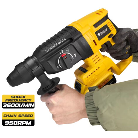 Marteau perforateur sans fil SDS-Plus 26mm 4 vitesses compatible DeWalt 20V outil électrique professionnel sans batterie (1/5)