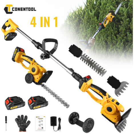 Taille-haie électrique sans fil 4-en-1 – 20 000 tr/min, lame 9 pouces, coupe-buissons et tondeuse 21V, compatible batterie Makita 18V (1/5)