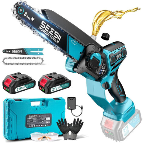 Tronçonneuse électrique sans fil 6"/8" – 1000W, outil de coupe pour bois et jardin, compatible batterie 18V (1/5)