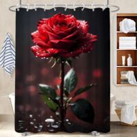 Ensemble rideau de douche polyester avec anneaux 180x180 montage sans perçage séparation douche pour célibataire actif