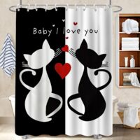 Rideau polyester pour douche 180x180 montage sans perçage séparation douche pour rafraîchir sa salle de bain