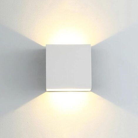 Applique murale LED 6W moderne, intérieure, carré, chambre et salon, lumière chaude 3000K (1/5)