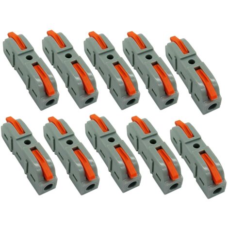 Lot de 15 connecteurs de fil à levier, connexion rapide, 28-12 AWG, borne isolée (1/5)