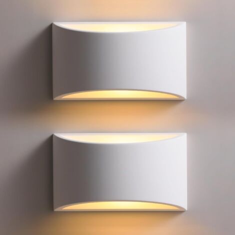 Lot de 2 appliques murales LED modernes 7W, blanc chaud 3000K, haut/bas – Intérieur (1/5)