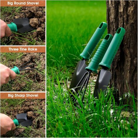 Hemobllo – Kit De Jardinage Enfant – Seau Et Pelle – Outils Ergonomiques En Bois Et Fer – Pour Extérieur Et Plantation – Couleur Aléatoire