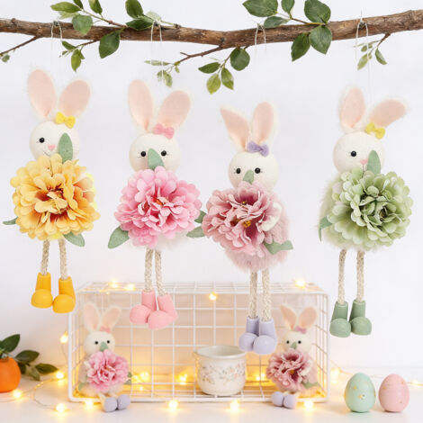 Figurines Lapin de Pâques – Décoration de Table et Maison, Idée Cadeau pour Fête et Saison(4 pièces) (1/5)