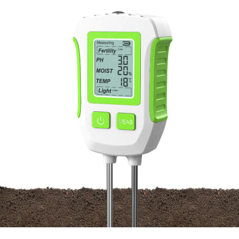 Testeur Sol 5-en-1 à Double Sonde – Mesure pH, Humidité, Température, Luminosité et Fertilité pour Jardin et Verger (1/5)