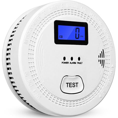 2-en-1 Détecteur Fumée & Monoxyde de Carbone – Alarme CO à Piles avec Écran LCD, 85 dB, Installation Maison et Cuisine (1/5)