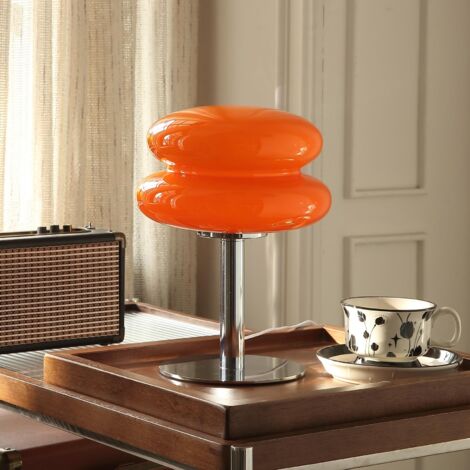 Lampe de Table LED Rétro en Verre – Éclairage Ambiance USB 3000K, Design Vintage pour Chevet et Bureau (1/5)
