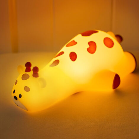 Veilleuse Girafe pour Enfants – Lampe Chevet Silicone avec Tap Control, Minuterie Auto-Off, LED Portable pour Chambre Bébé et Tout-Petit (1/5)