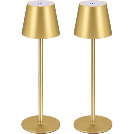 Lot de 2 Lampes de Table LED Sans Fil Rechargeables – Lampe Bureau et Chevet Tactile, 3 Températures de Couleur (1/5)