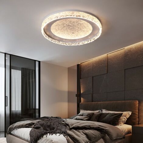 Plafonnier LED Rond Rétro – Luminaire Plafond 3000K/4000K/6500K Dimmable, Idéal Chambre, Couloir et Entrée (1/4)