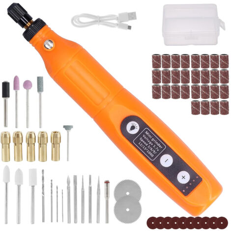 Outil Rotatif Sans Fil 3,7V – Kit 5 Vitesses avec 63 Accessoires, Rechargeable USB, Multi-Usage pour Ponçage, Polissage, Perçage et Gravure (1/5)