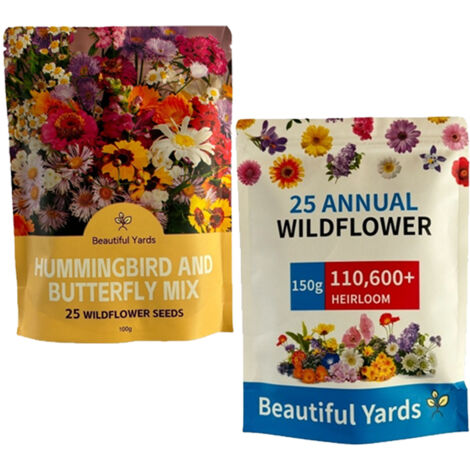 2-Pack Mélange de Graines de Fleurs 100 g + 150 g – Semis Toute l’Année, Jardin et Balcon (1/5)