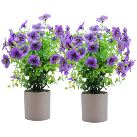 Lot de 2 Compositions Florales Artificielles Marguerites Blanches Eucalyptus – Déco Naturelle Intérieure (1/3)