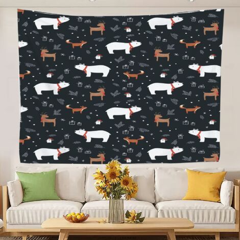 Tapisserie pour chambre d'adolescente - Tapisserie colorée pour chambre - Tissu de fond esthétique pour chambre à coucher ou salon 100x75cm (1/5)